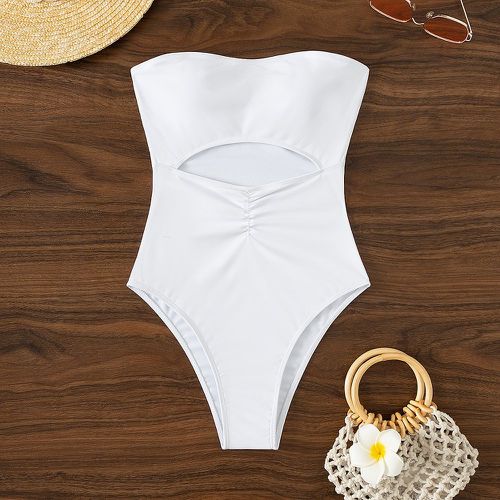 Maillot de bain une pièce bandeau avec découpe - SHEIN - Modalova