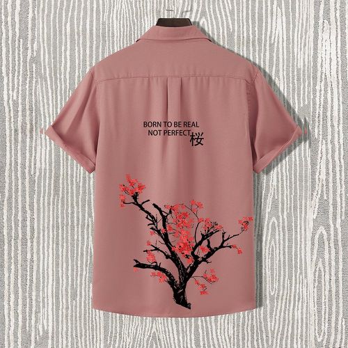 Chemise à imprimé arbre et caractère japonais (sans t-shirt) - SHEIN - Modalova