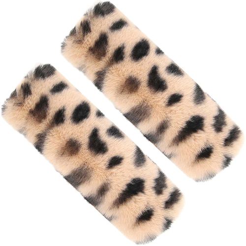 Pièces Coussin de ceinture de siège de voiture léopard en tissu duveteux - SHEIN - Modalova