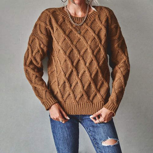 Pull texturé en tricot - SHEIN - Modalova