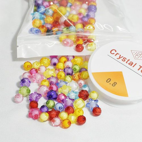 Pièce perle à design étoile DIY & 1 rouleau Ficelle élastique - SHEIN - Modalova