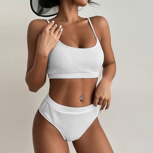 Bikini texturé taille haute - SHEIN - Modalova