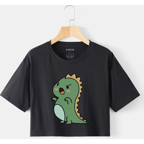 T-shirt court à imprimé dinosaure dessin animé - SHEIN - Modalova