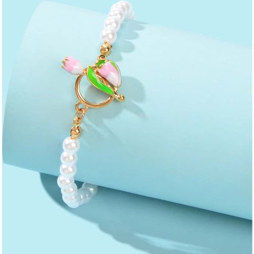 Bracelet à fleur avec fausses perles - SHEIN - Modalova