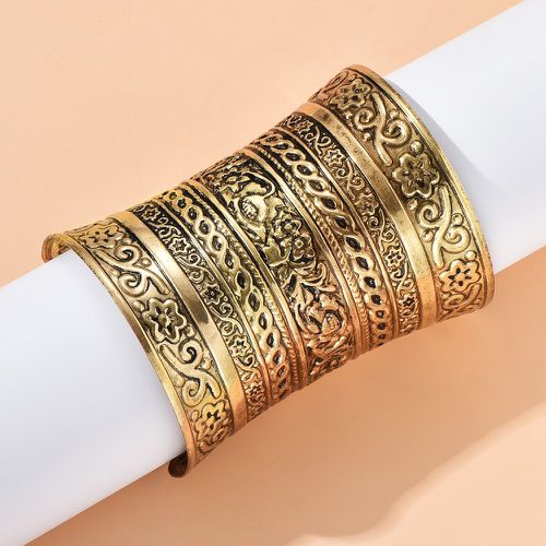 Bracelet à fleur gravée - SHEIN - Modalova