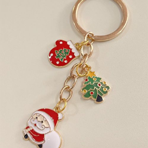 Porte-clés arbre de Noël & père Noël breloque - SHEIN - Modalova