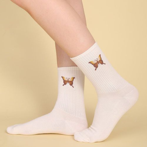 Chaussettes à motif papillon - SHEIN - Modalova
