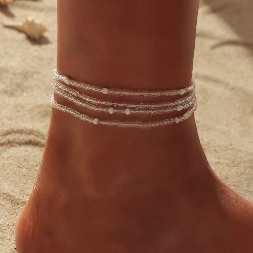 Bracelet de cheville multicouche minimaliste perlé - SHEIN - Modalova