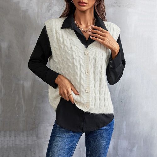 Pull sans manches en tricot torsadé (sans blouse) - SHEIN - Modalova