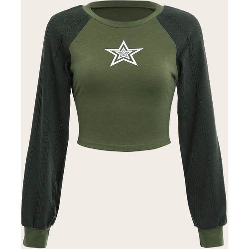 T-shirt étoile manches raglan - SHEIN - Modalova