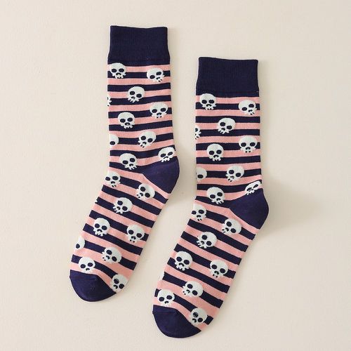 Chaussettes à rayures & à motif squelette - SHEIN - Modalova