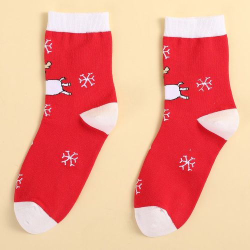 Chaussettes Noël flocon de neige & à motif de renne - SHEIN - Modalova
