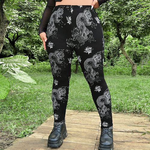 Legging à imprimé dragon chinois - SHEIN - Modalova