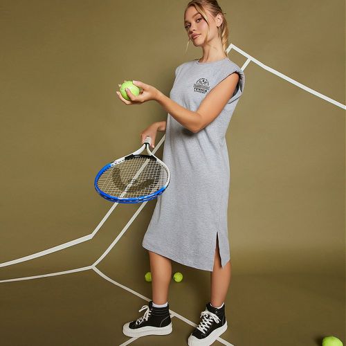 Robe tennis graphique de slogan fendue - SHEIN - Modalova