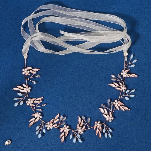 Bandeau pour cheveux à strass à fleur de mariée - SHEIN - Modalova