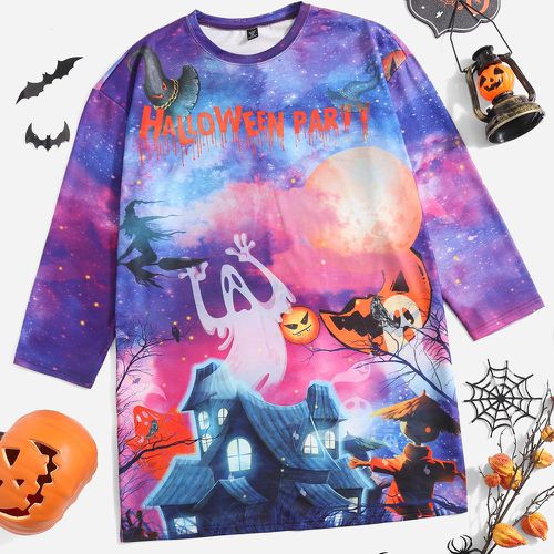Robe t-shirt halloween à lettres - SHEIN - Modalova