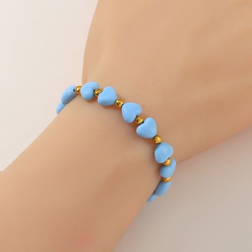 Bracelet perlé à détail cœur - SHEIN - Modalova