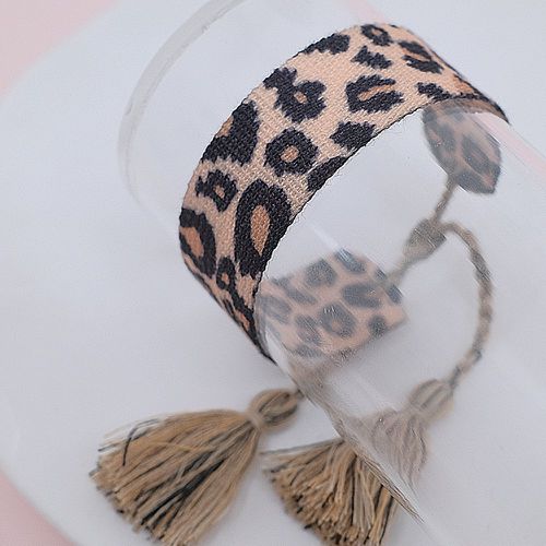 Bracelet à motif léopard à franges - SHEIN - Modalova