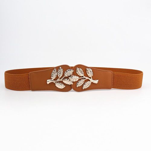 Ceinture élastique avec boucle à design feuille - SHEIN - Modalova