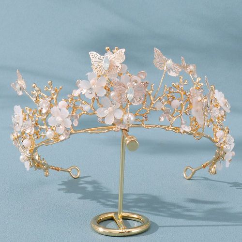 Bandeau fausse perle & à fleur design couronne de mariée - SHEIN - Modalova