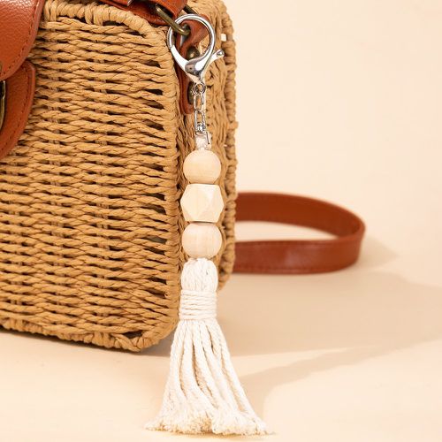 Breloque de sac en bois à perles design franges - SHEIN - Modalova