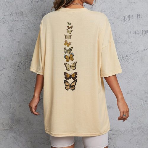 T-shirt à imprimé papillon - SHEIN - Modalova