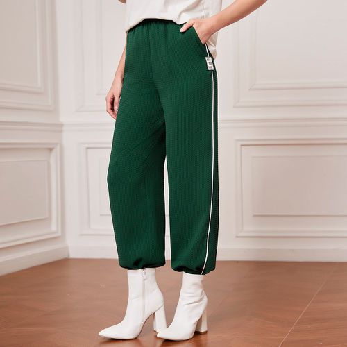 Pantalon de survêtement taille élastique à applique - SHEIN - Modalova