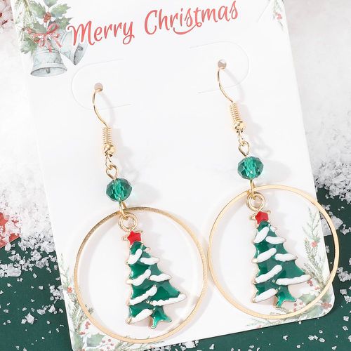 Pendants d'oreilles arbre de Noël et anneau - SHEIN - Modalova