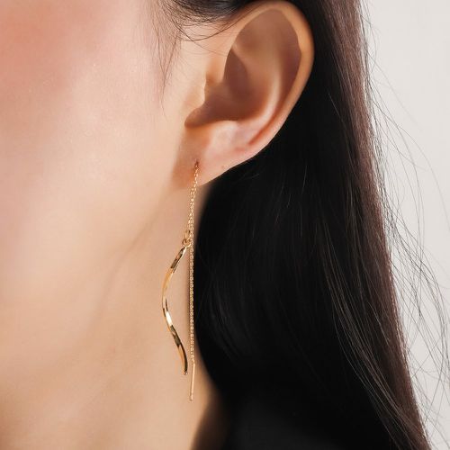 Boucles d'oreilles enfileur minimaliste unicolore - SHEIN - Modalova