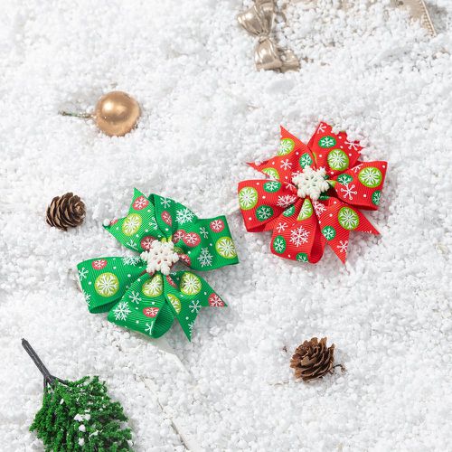 Pièces Épingle à cheveux Noël flocon de neige & à nœud papillon - SHEIN - Modalova