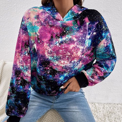 Sweat-shirt à capuche tie dye - SHEIN - Modalova