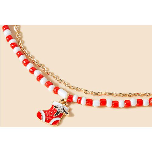 Bracelet à bas avec perle Noël - SHEIN - Modalova