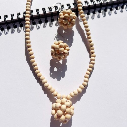 Pièces Set de bijoux en bois à perles - SHEIN - Modalova