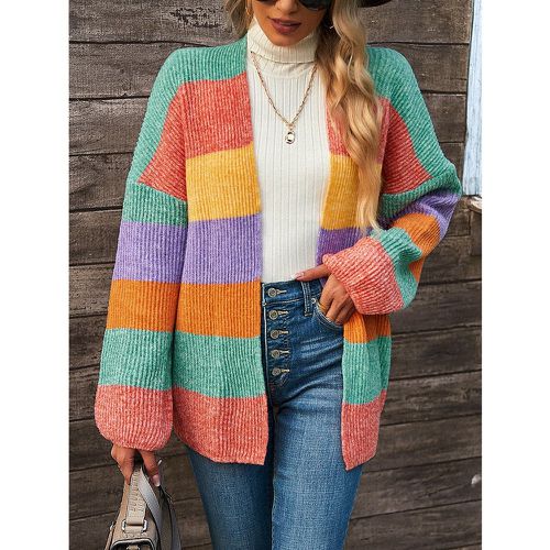 Cardigan à blocs de couleurs - SHEIN - Modalova