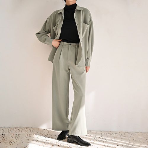 Chemise patch à poche & pantalon - SHEIN - Modalova