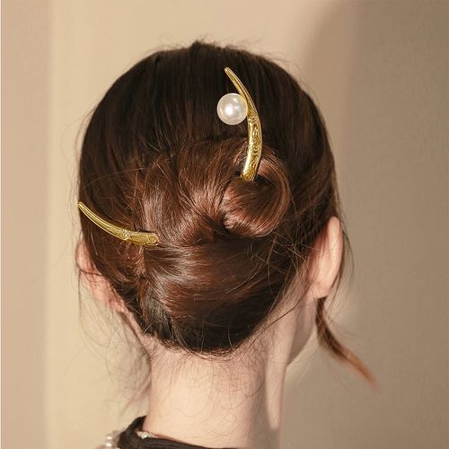 Épingle à cheveux à fausse perle design lune - SHEIN - Modalova