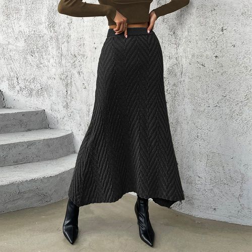 Jupe en tricot taille haute texturé - SHEIN - Modalova