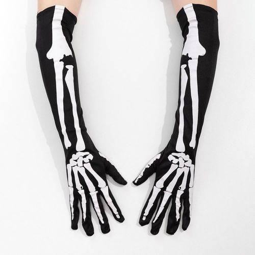 Gants longs à imprimé squelette - SHEIN - Modalova