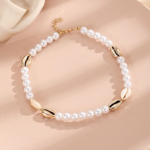 Bracelet perlé coquille & à fausse perle - SHEIN - Modalova