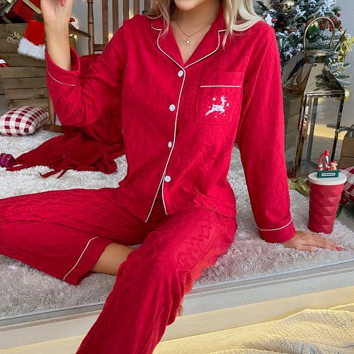 Ensemble de pyjama à motif renne Noël - SHEIN - Modalova