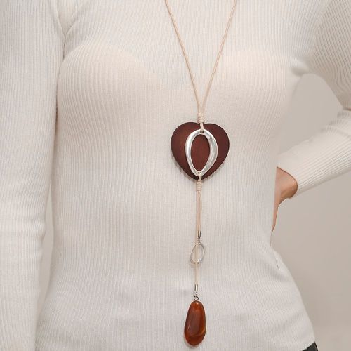 Collier avec pendentif perle et cœur - SHEIN - Modalova