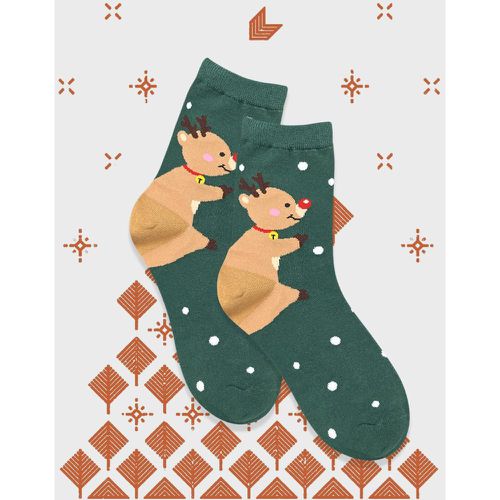 Chaussettes à motif renne Noël - SHEIN - Modalova
