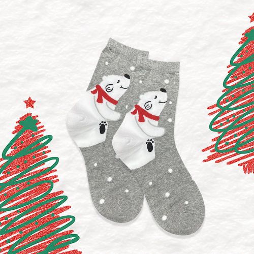 Chaussettes Noël à motif d'ours - SHEIN - Modalova