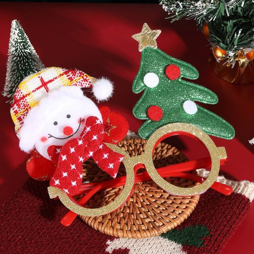 Cadre de lunettes Noël scintillant à détail arbre & bonhomme de neige - SHEIN - Modalova