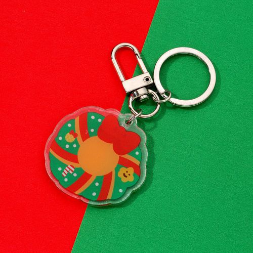Porte-clés Noël à motif nœud à breloque géométrique - SHEIN - Modalova