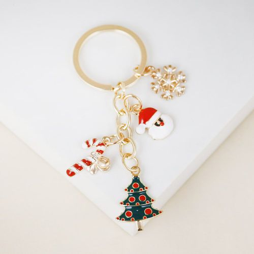 Porte-clés Noël bonbons canne & à breloque arbre - SHEIN - Modalova