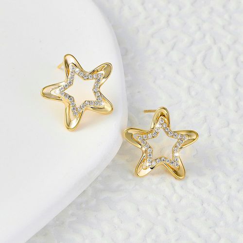Clous d'oreilles zircone cubique à design étoile - SHEIN - Modalova