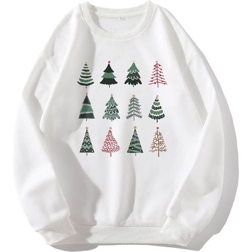 Sweat-shirt thermique à imprimé arbre Noël - SHEIN - Modalova