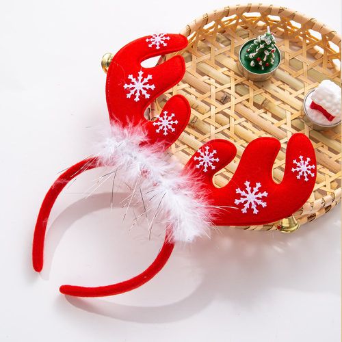Bandeau avec Noël ramure à détail plume - SHEIN - Modalova