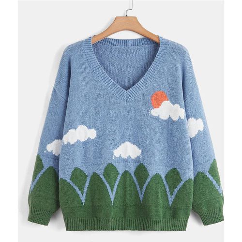 Pull à motif nuage - SHEIN - Modalova